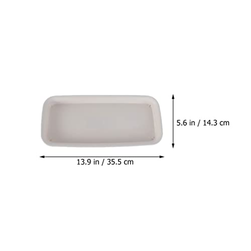 Eringogo 14 Inch Rectangular Plant Saucers, 3 Pack Flower Pot Drip Tray Thicker Plastic Planter Pot Saucers, Garden Planter Pot Holder For Indoor Outdoor, No Holes, White #TOP5