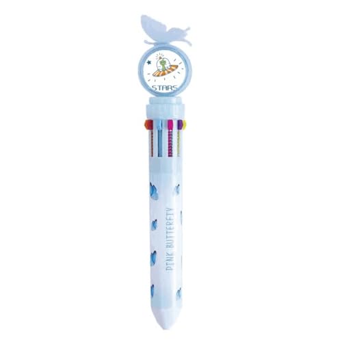 Stylo à bille multicolore univers et extraterrestre pour l'école