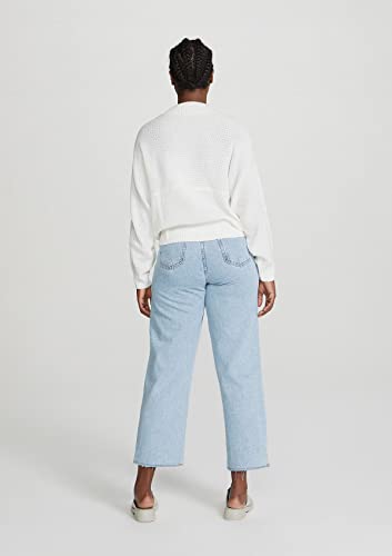 Blusão Básico Feminino Em Tricô Texturizado Branco P