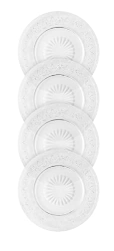Cassie-The Pioneer Woman Clear Embossed Appetizer Plate Set of 4