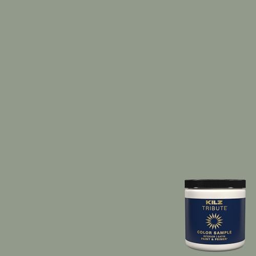 KILZ TRIBUTE Paint & Primer, Interior, Color Sample, Weeping Willow, 8 Ounces