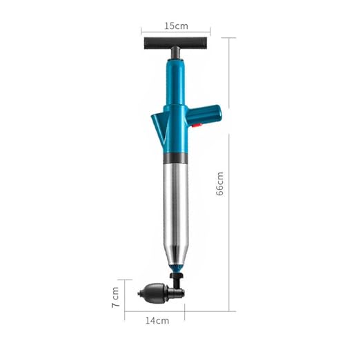 Image of Toilet Plunger,High Pressure Air Plunger Kit,Toilet Plungers for Unblocking with Real-Time Barometer,Air Drain Blaster with 4 Replaceable Heads for Bathroom Kitchen Clogged Pipe,Green