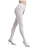 CACCICO 80D Semi Opaque Tights for Women Stretchable High Waist Womens Stockings Soft Pantyhose with 20+ Colors White-2XL