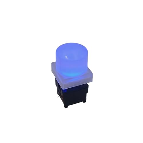Mini interrupteur bouton-poussoir TS6-A DPDT LED bleue bouton dôme pour circuit PCB