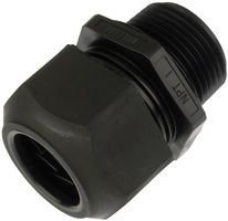 SEC100BA CORD CONNECTOR, MALE, NYLON, 1'', BLACK (10 pieces)