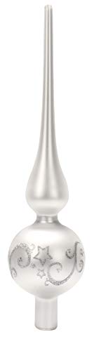 com-four® Weihnachtsbaumspitze matt - Christbaumspitze aus echtem...