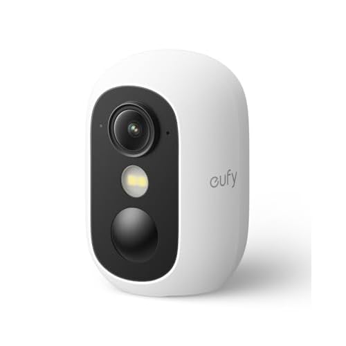eufy eufyCam C35, Kabellose Überwachungskamera Außen & Innen, Magnetische Halterung, Farbnachtsicht, Lokaler Speicher, IP67 Wetterfest, Solarpanel-Kompatibel, Ohne ABO, Weiß Solo Camera Weiß