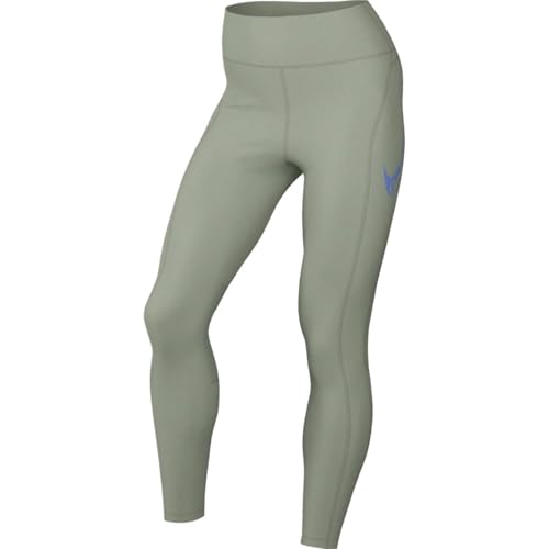 Nike Mallas para Correr Fast 7/8 de Tiro Medio para Mujer, Jade Horizon/Light Silver, FV6682-370, L