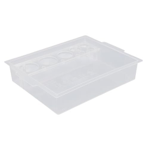 Alipis Sturdy Square Aquarium Lab Tube Holder Plastic Test Tube Rack for Research Science