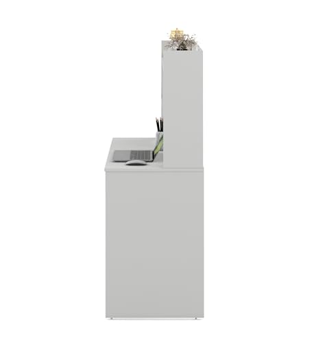 Image of Revon Study Table | Engineered Wood | Frosty White Finish | Free Standing | Stylish and Durable | Knock Down | 36 Months Warranty
