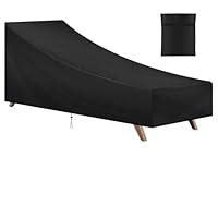 AOOWU Gartenliege Abdeckung, Gartenliegenbezug Reißfest Oxford Schutzhülle Wasserdicht & Winddicht & UV-Schutz für abdeckhaube liegen, Schutzhülle für Sonnenliege Liegestuhl Deckchair (210×75×40/80cm)