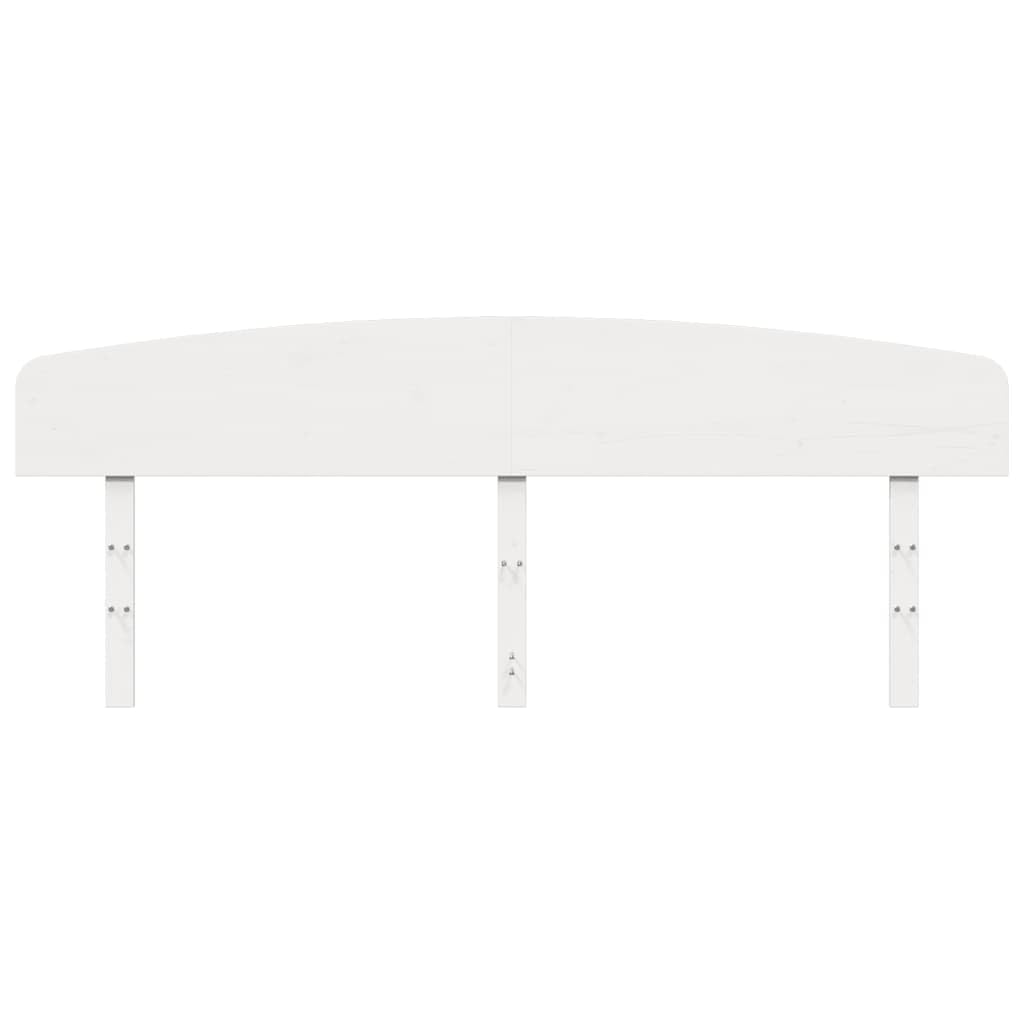 vidaXL Cabecero de Cama, Cabecera para Estructura Marco de Cama, Cabezal de Somier, Mueble para Dormitorio Hogar, Madera Maciza de Pino Blanco 200 cm