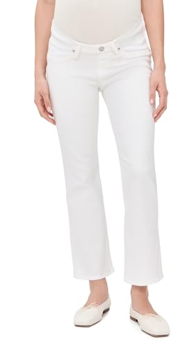 Madewell Women's Maternity Stretch Flare Crop Jeans, Tile White, 26