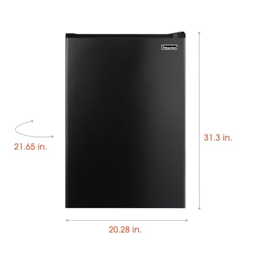 Image of Magic Chef 4.4-cu. ft. Mini Fridge in Black, Small Compact All Refrigerator with No Freezer for Bedroom, Apartment, Dorm Room, Office