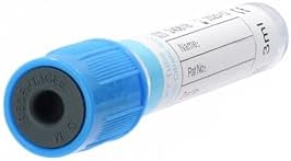 Vacutainer Blood Collection Tubes Lab Vacuum Blood Collecting Tube for Pet Animals Veterinary Lab Supplies 100 Pcs Wrap Packaging (PT Tube, 3ml)