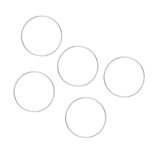 Unomor Metal Ring DIY Dreamcatcher Kit 5pcs Electroplated Round Iron Ring for Craft Projects