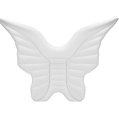 Float de piscine gonflable ailes d'ange blanche avec pompe rapide incluse
