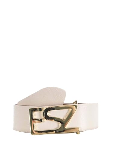 Ceinture femme blanche Yes-zee X212 vs00 ajustable à boucle solide