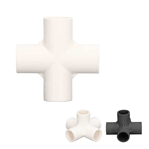 Conector de tubería 5 vías negro accesorio tridimensional resistente a grietas 7