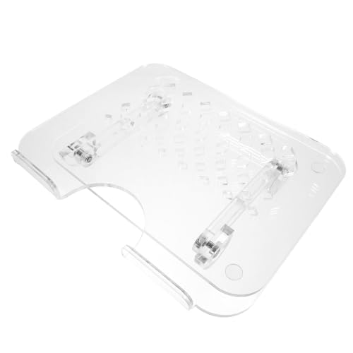Soporte acrílico ajustable para laptop y libro miniatura 1