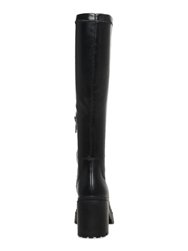 Womens Ria Lug Sole Faux Leather Knee-High Boots2