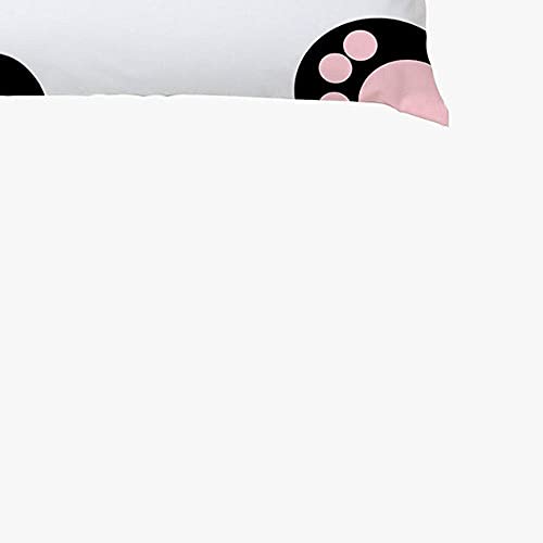 Travesseiro De Corpo Aconchego 1,30m X 38cm Com Fronha Microfibra Estampado - Panda