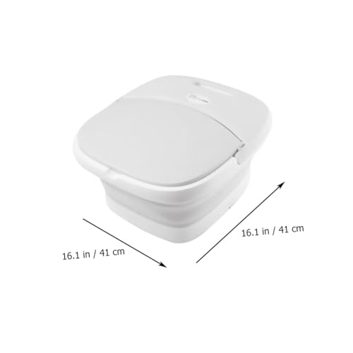 Balde Plegable para Remojo de Pies con Tapa Blanco miniatura 2