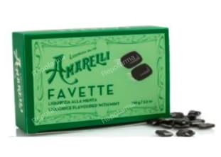 Favette, Caramelos de Regaliz con Menta, 12 Unidades x 100 g