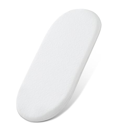 Image of Bassinet Mattress Topper, Gel Memory Foam Mattress with Removable Cover(30" x 15"), Fit for Dream On Me Lacy Baby Bassinet/Snoo Bassinet/Fisher-Price Baby Bedside Sleeper, Soft Mattress