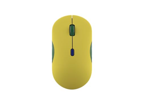 Image of Lenovo 350 Bluetooth Silent Mouse (Fan Edition), Wireless Ergonomic Ambidextrous Design, Bluetooth 5.3, Adjustable DPI up to 2400, 36 Month Battery Life, Recycled Materials, Brazil Flag