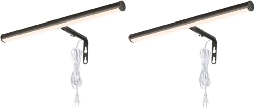 Image of Plug in LED Picture Lights for Paintings, 16inch 3000K Adjustable Art Light Gallery LED Wall Light Wall Sconces for Display Art Work, Oil Rubbed Bronze Finish, 6W CRI90+, ETL (Pack of 2)