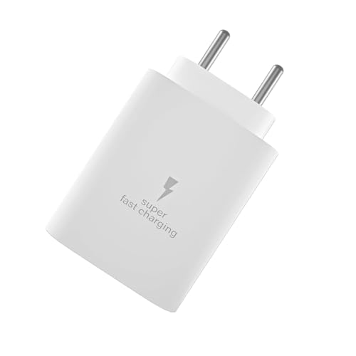 Image of Original 25Watt Adapter Compatible with Samsung A34 (White) 25Watt-F160 with 3 Months Warranty