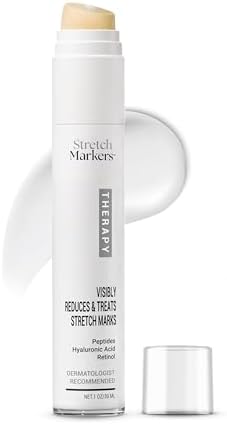 StretchMarkers Therapy Visibly Reduce and Treat Stretch Marks Cream, 1 fl oz, Retinol, Hyaluronic Acid, Bioactive Peptides & 3D Stem Cell Technology