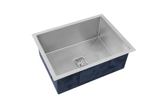 Image of HAND MADE KITCHEN SINK, 21X18X9, SS 204 /0.8MM, MATT FINISH, STAINLESS STEEL, INDIAN MADE