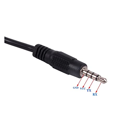 EVURU RS232 USB 4 Pole 3.5mm Stereo Audio Jack Serial Adapter Cable Converter (Size : 6FT, Color : Standard Item)
