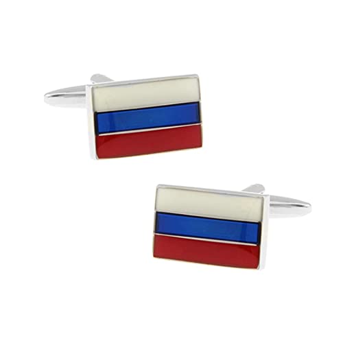 Daesar Mancuernillas para Hombre con Bandera Rusa miniatura 1