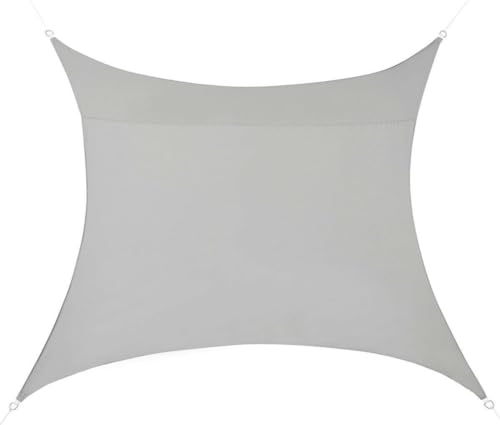 Rammento Voile d'ombrage pour Jardin, Terrasse, Auvent Exterieur, Toile Tendue avec Crochets, 3 m carré gris