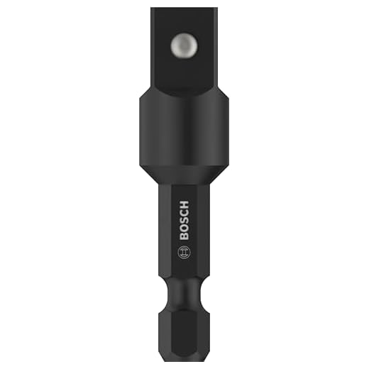 Impact Control Adapter für Steckschlüssel (1/4 Zoll Sechskant auf 3/8 Zoll Vierkant, Länge 50 mm, Zubehör Drehschlagschrauber)