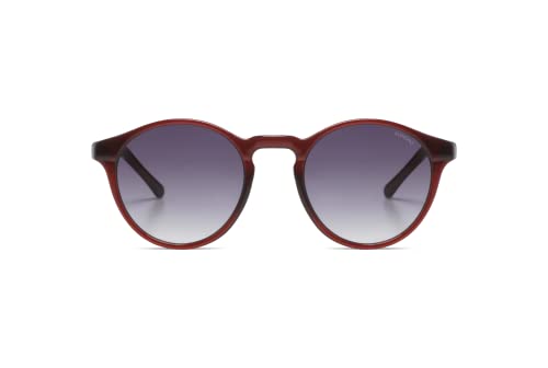 Komono Devon Burgundy Unisex Round Cellulose Propionate Sunglasses For Men And Women With Uv Protection And Scratch-Resistant Lenses Komono Devon Burgundy Unisex Round Cellulose Propionate Sunglasses For Men And Women With Uv Protection And Scratch-Resistant Lenses
