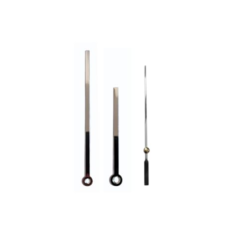 Image of Glossy Silver Metal Clock Hands Replacement Set - Modern Metallic Needles for DIY Wall Clock Making, Resin Art & Crafts (Set of 1) (State Pati Silver)