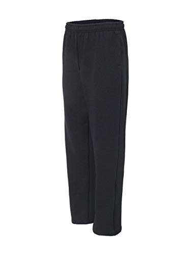 Heavy Blend Open Bottom Sweatpants with Pockets (G183) Black, L