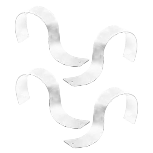 SOESFOUFU Elegant Belt Display Holder 4pcs Acrylic Belt Stands Belt Organizer for Retail Use