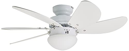 Orbegozo CP 15076 B - Ventilador de techo con luz, 6 aspas de madera,...