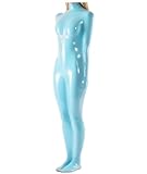 DAIJES Vakuum-Körpersack mit Vakuum-Nackenöffnung, sexy Latex-Cosplay-Sack ohne Reißverschluss, hellgrün, 3XL