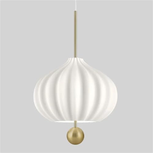 Luminaire suspendu pour îlot de cuisine verre opale blanc et détails dorés chics