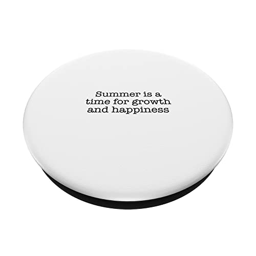 Summer is a time for growth and happiness PopSockets Swappable PopGrip, Black - Image 2