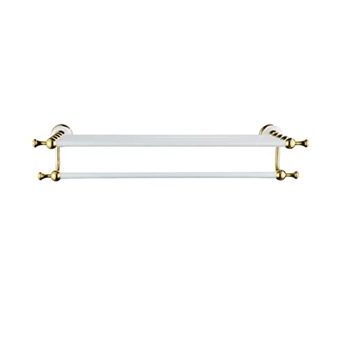 Porte-serviettes de salle de bain avec barre en jade et support mural