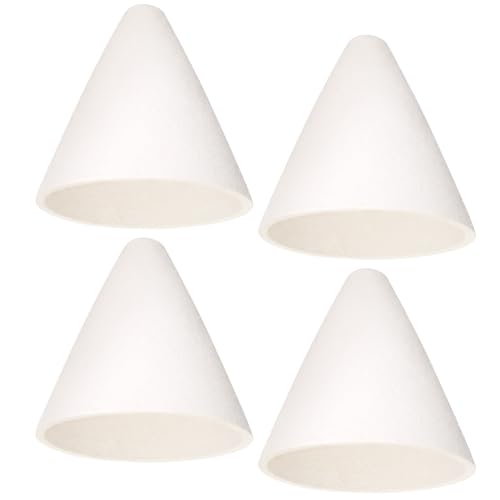 ZeahVeyora 4 Pack Ceramic Fiber Recessed Light Insulation Cover Fire Rated Conical Covers for Ceiling Medium Size 8.7 Base x 9 H Recessed Lighting Compatible