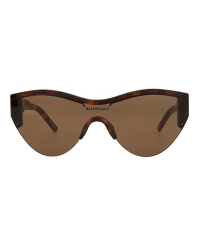 Image of Balenciaga Shield /Wrap Sunglasses Havana Havana Brown Luxury Eyewear Made In Italy Acetate Frame Designer Fashion for Everyday Luxury