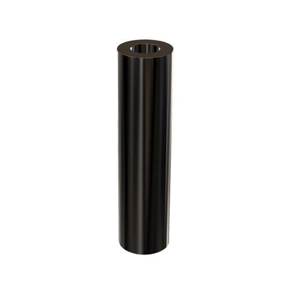 Aluminum Spacer Black 1/2" OD x 1/4" ID x Choose Your Length,Round Spacer Unthreaded Standoff Bushing Plain Finish, Fits Screws Bolts 1/4" or M6 by